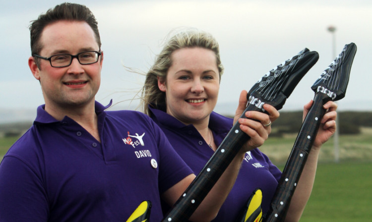 David Paton and Anne Jenkins promoting MoFest at the East Links earlier this year.