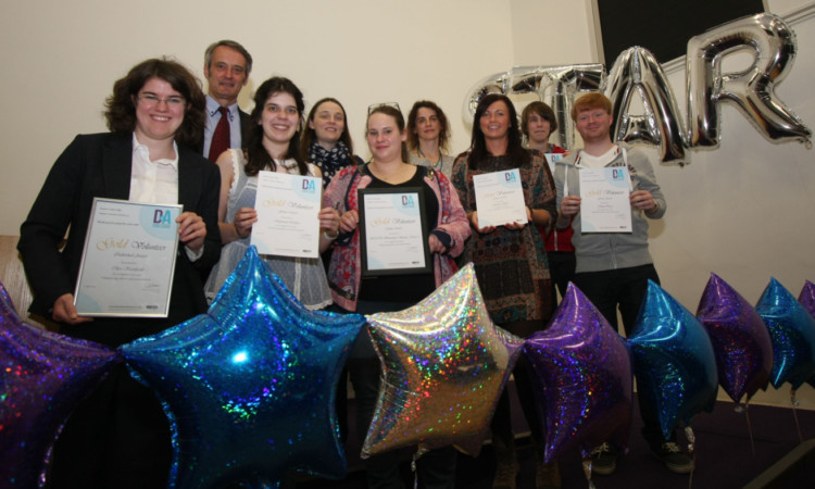 The gold-award winners, back, from left: Grant Ritchie, learning resources manager Sam Stirling, life science lecturer Miriam Walsh and Andrew Kidd. Front: Clare Keenlyside, Stephanie Wallace, Zuzanna Kowalczyk, Charlene Ogilvy and Simon Boyd.