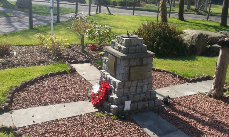 memorial garden dedicated to Black Watch soldier Marc Ferns.