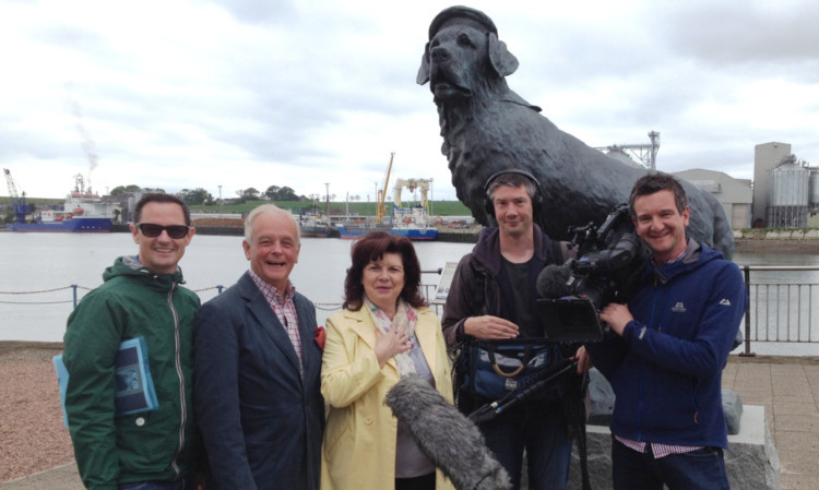 From left: director Tony Kearney, Andrew Orr, Elaine C Smith, sound engineer Martin Cunningham and cameraman Phil Gurney.