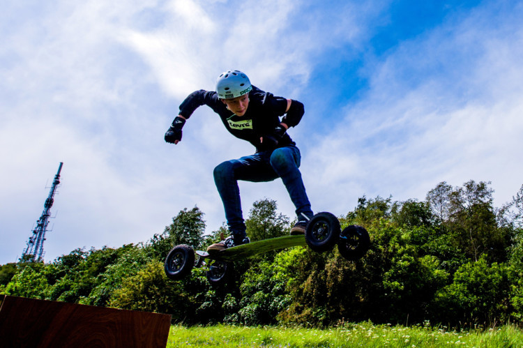 Action from the ATBA-UK mountainboard series downhill event at St Magdalenes Hill, Craigie, Perth, at the weekend.