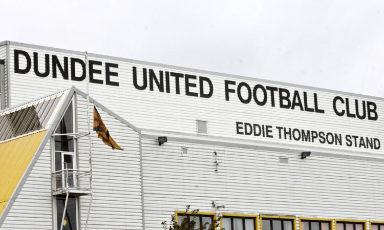 Eddie Thompson Stand at Dundee United'd Tannadice Park Ground.