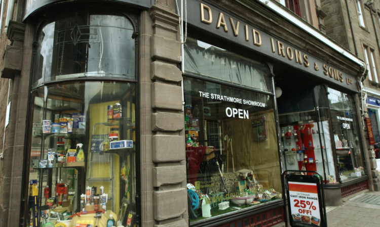 David Irons & Sons shop in Castle Street.