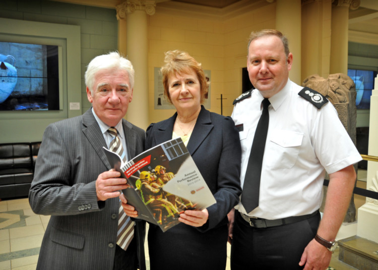 Fire & Rescue Review
Perth Museum
pic: Pat Watters, chair of the new Scottish Fire and Rescue Service; Community Safety Minister Roseanna Cunningham MSP; and Alasdair Hay, Chief Officer of the Scottish Fire and Rescue Service.