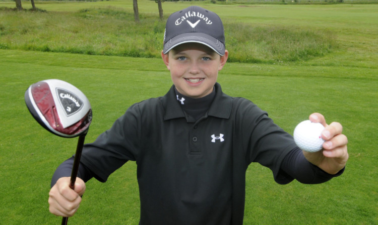 Philip Brown hit the ace on the par three sixth hole on Ashludie.