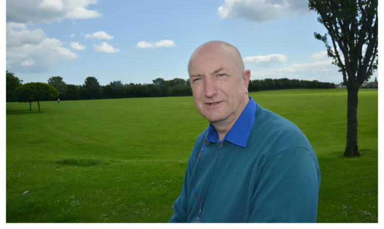 Cllr Neil Crooks at the Randolph Playing Fields in Kirkcaldy.