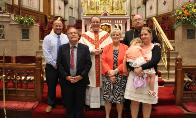 Father Michael Carrie at his ordination at St Andrew's Cathedral.