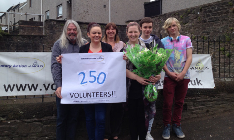 From left: volunteer Derek Hill, development worker Bobbi Murray, strategic lead Rachel Green, development workers Megan Hassett and Andrew Edmeades, and volunteer Dylan MacKenzie.