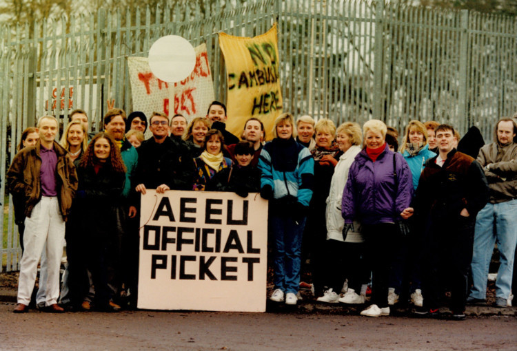 Last week we asked what you wanted to see us dig up from our archives. There were plenty of interesting suggestions - including the 1993 Timex strike. The strike began on January 29 after the timepiece company, based on the Timex Brae near Camperdown Park in Dundee, announced it would cut wages and make 110 staff redundant. As a result a ballot of workers showed 92% in favour of industrial action, and 343 walked out. Timex responded by sacking them. Click through our gallery to see how we covered the strike in photos at the time. This photo, from February 1 1993, shows pickets at the entrance to the Timex factory. The Amalgamated Engineering and Electrical Union was the main union for the strikers.