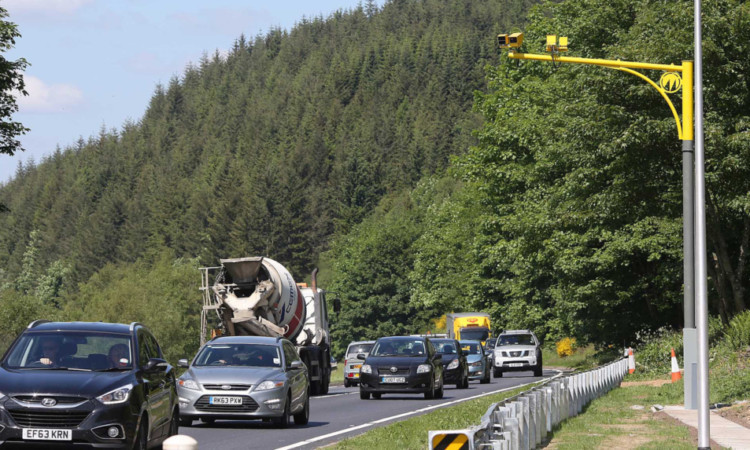 Average speed cameras have started to appear on the A9 between Perth and Inverness.