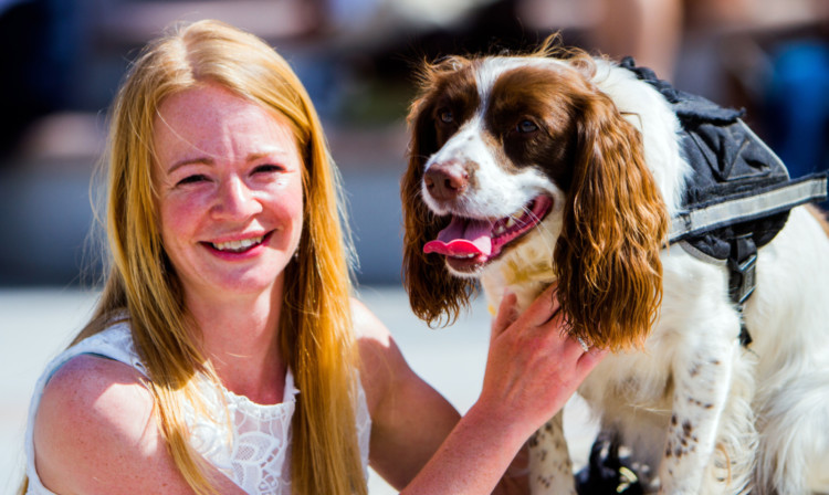 Councillor Vari McDonald meets Dixie.