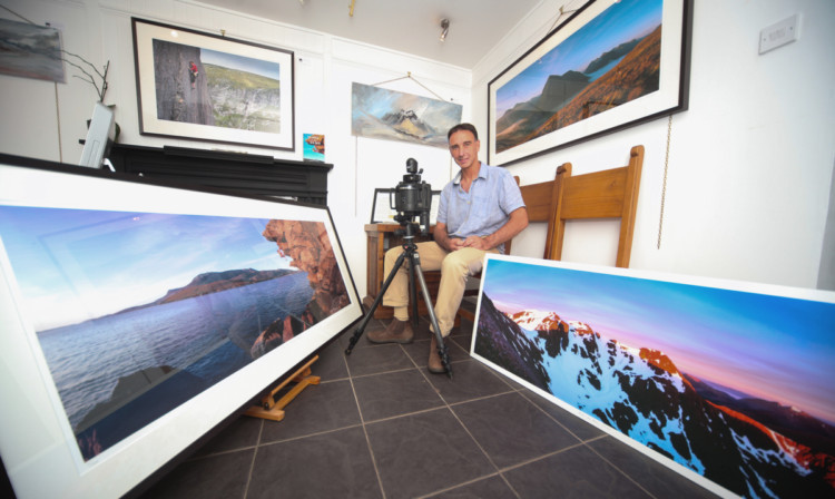 Dave Cubby Cuthbertson met visitors to the Bank Street Gallery in Kirriemuir.