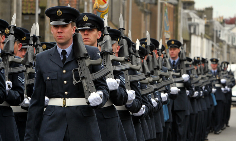 AF Leuchars personnel at their Freedom of St Andrews parade last month.