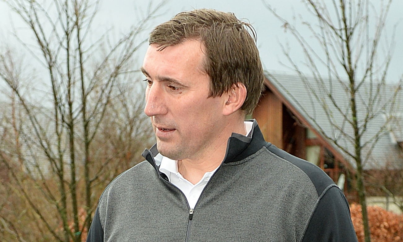 18/03/14 
LOCH LOMOND
Former Celtic manager Martin O'Neill (left) speaks with Alan Stubbs ahead of the John Hartson Charity Golf Day
