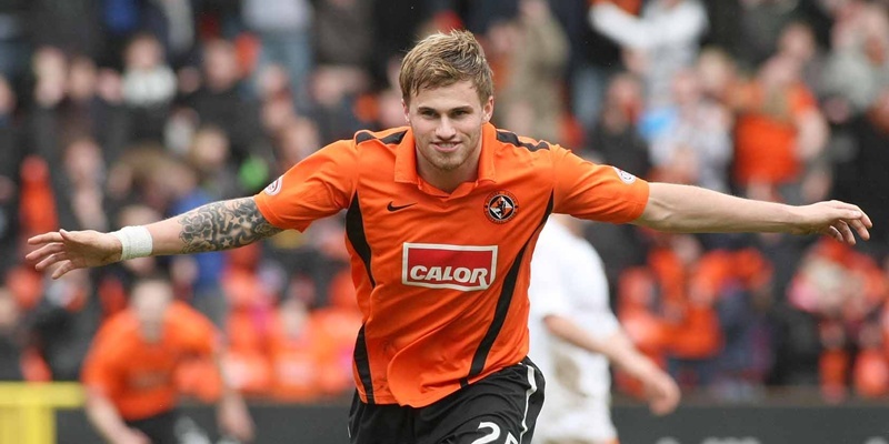 Kim Cessford, Courier - 13.03.11 - Scottish Cup Round 6 tie, Dundee United v Motherwell at Tannadice - David Goodwillie (United) celebrates United's first goal