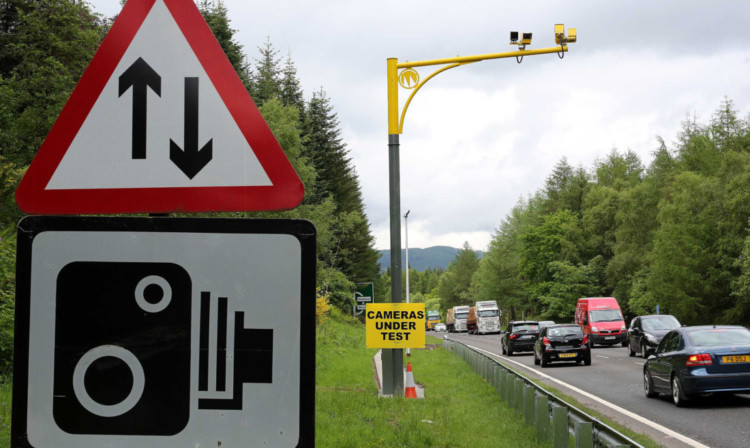 Placards stating cameras under test have been taken down by Transport Scotland.