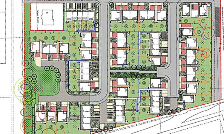The proposed layout of the homes on the former Dundee College campus.
