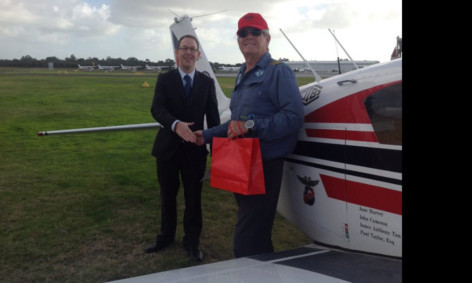 Dave McElroy, right, delivered a letter from Perth and Kinross provost Liz Grant to Steven McDougall.