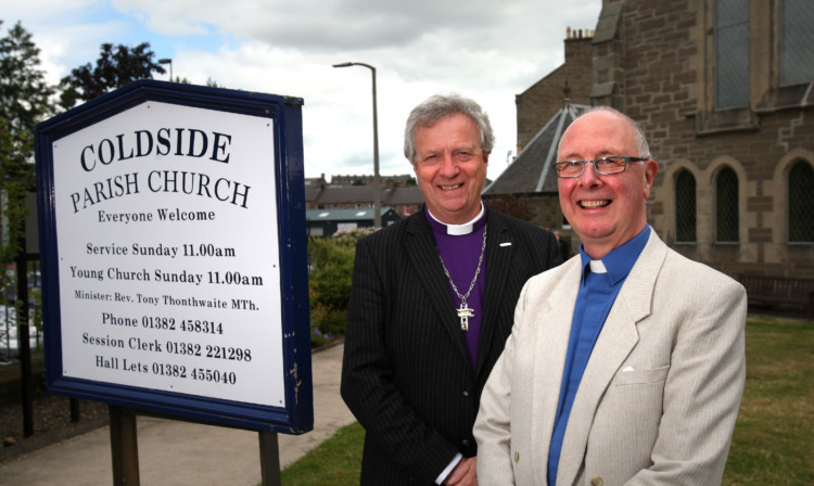 The Right Rev John Chalmers, left, and the Rev Tony Thornthwaite.