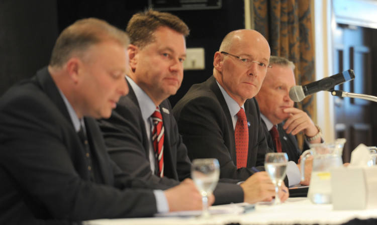 David Sands, Murdo Fraser MSP, John Swinney MSP and Tony Banks.