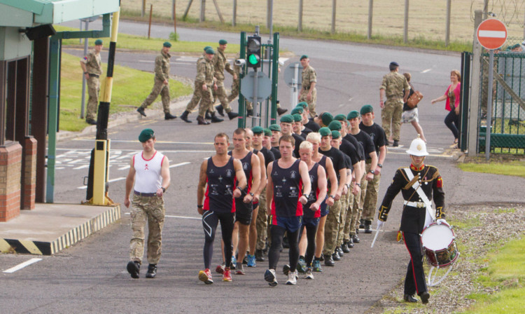 Marines set off from RM Condor base in Arbroath.