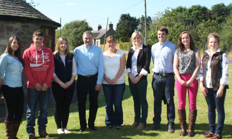 Some of the young producers with representatives of the SNFSC, Scotbeef and Marks & Spencer.