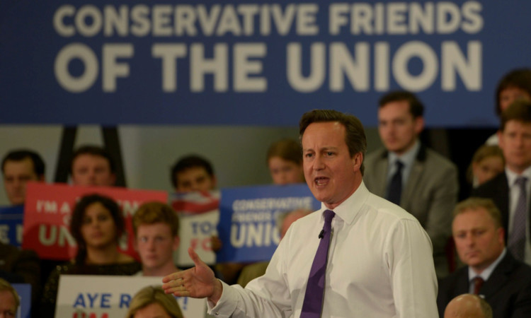 Prime Minister David Cameron MP addresses party activists in Perth.