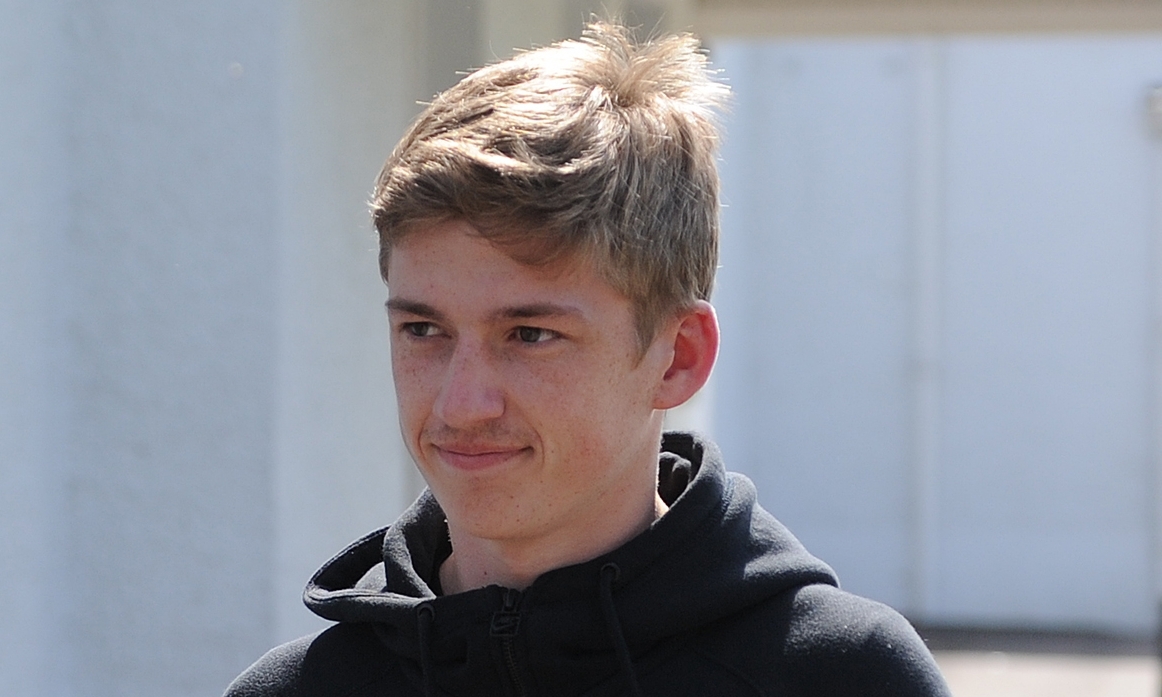 Kim Cessford - 03.07.14 - pictured at the Dundee United training facilities in St Andrews is Ryan Gauld who popped in to say bye to his former team mates