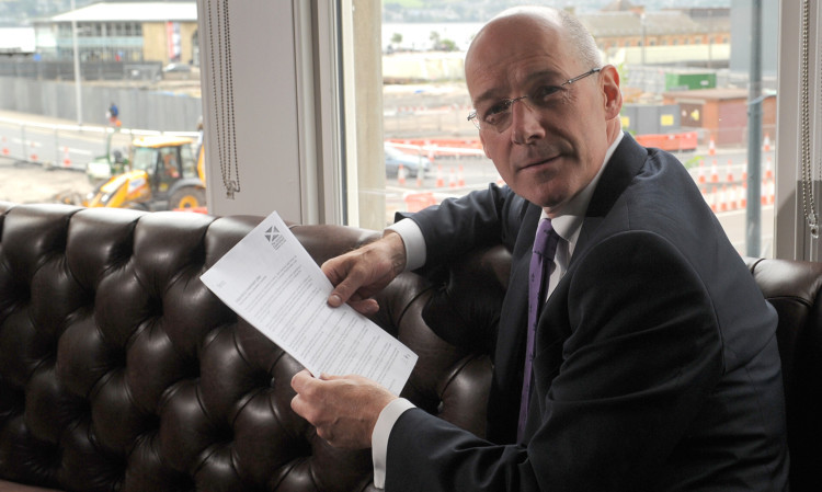 John Swinney at the Malmaison on Thursday.