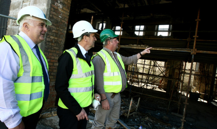 From left: Mark Munsie, operations director of Dundee Heritage Trust; David Maxwell, managing director of George Martin Builders; and Douglas Reid of James F Stephen Architects.