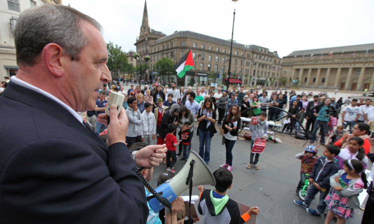 Stewart Hosie MP was one of the speakers at Saturdays protest.