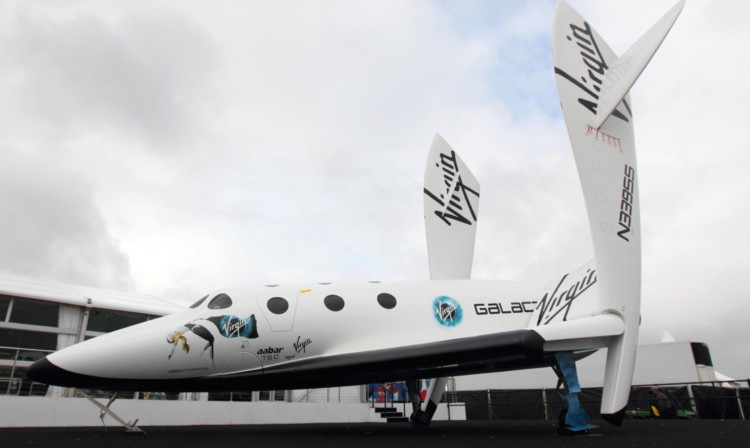 The Virgin Galactic Space craft.
