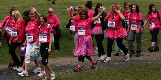 Steve MacDougall, Courier, Scone Palace Grounds, off Isla Road, Perth. Pink Ribbon Walk. Pictured, the afternoon walk sets off.