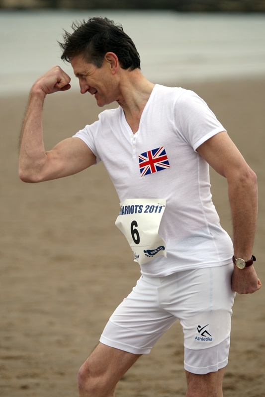 Kris Miller, Courier, 15/05/11. Picture today at West Sands, St Andrews. Chariots of Fire race.