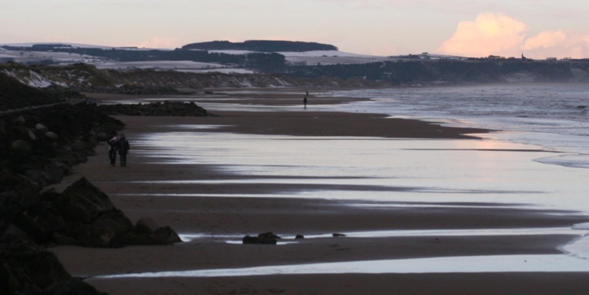 looking North along Montrose beach towards area suffering coastal erosion