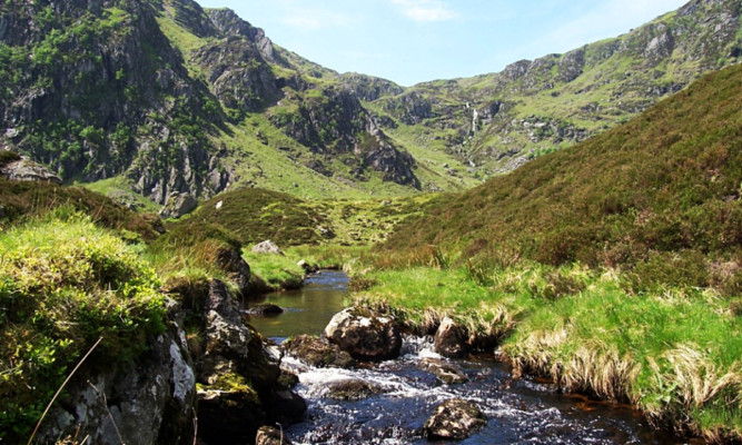 Corrie Fee at the head of Glen Doll.