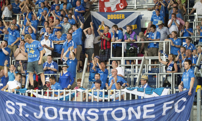 St Johnstone fans in Switzerland on Thursday. They will be hoping their club can give them the option of another European trip.