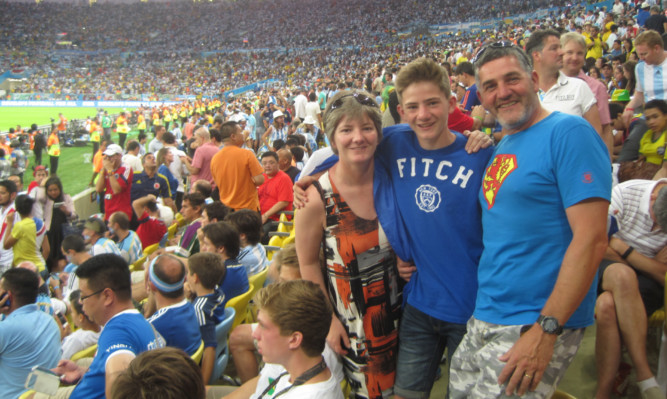 The Reekie family from Pittenweem in the Maracana.