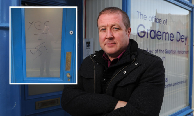 Graeme Dey MSP's office has been targeted for a second time.