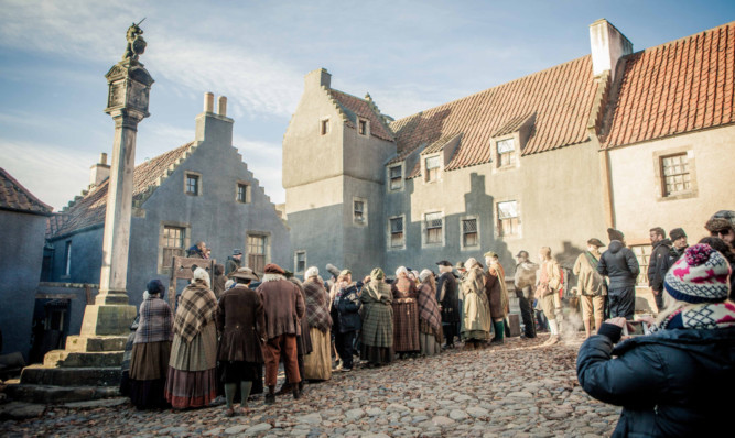 Outlander has been shooting in Culross, Falkland, and Pitlochry.