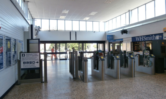 The new automatic ticket gates at Perth Railway Station.