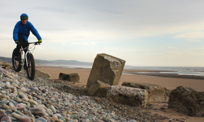 Scott Francis from Angus Cycle Hub enjoys riding off-road on the coast near Montrose.
