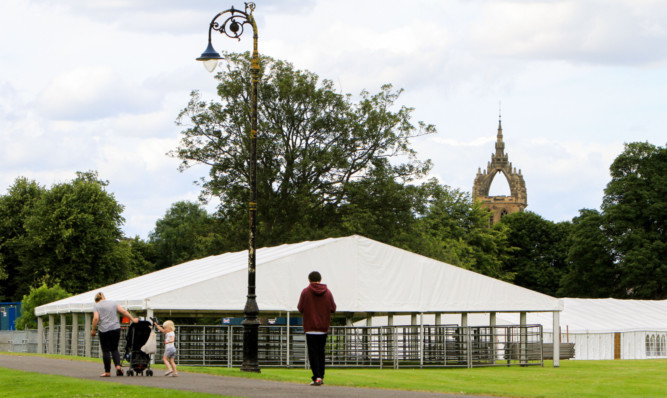 The South Inch is being prepared to welcome this years Perth Show.