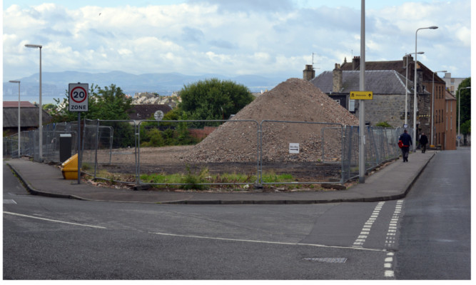 The former Caberfeidh care home site at the corner of Bruce Street and Ladyburn Place where council flats are proposed to be built.