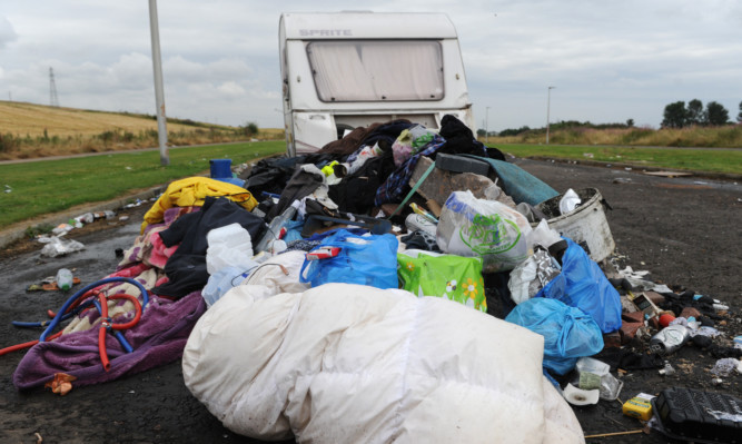 Some of the mess left behind by theTravellers who had illegally occupied the ground.