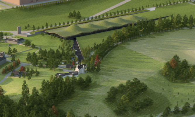 An impression of the new production and visitors centre at Easter Elchies, near Craigellachie. Moray Council has granted permission for The Macallan to create what it claims will become one of the worlds most talked-about distilleries.