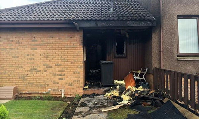 The home in Whitfield was completely destroyed by the blaze.