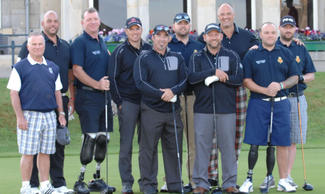 St Andrews Legacy participants and representatives at the Old Course.