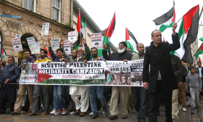 Hundreds took part in the 'March for Gaza' in Kirkcaldy at the beginning of August.