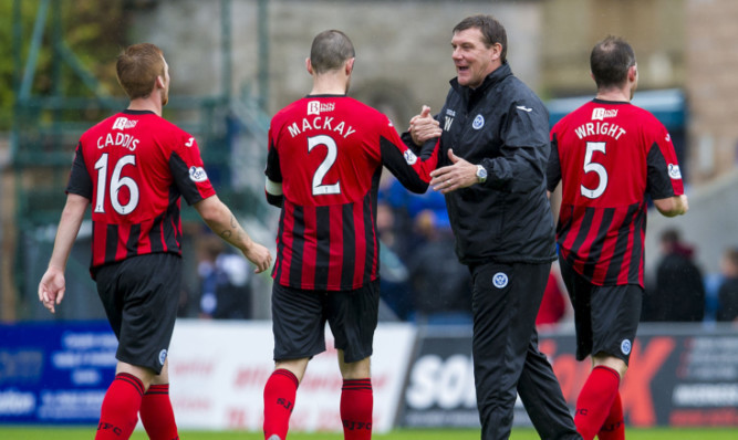 Tommy Wright hails his players after their 2-1 win over Ross County.